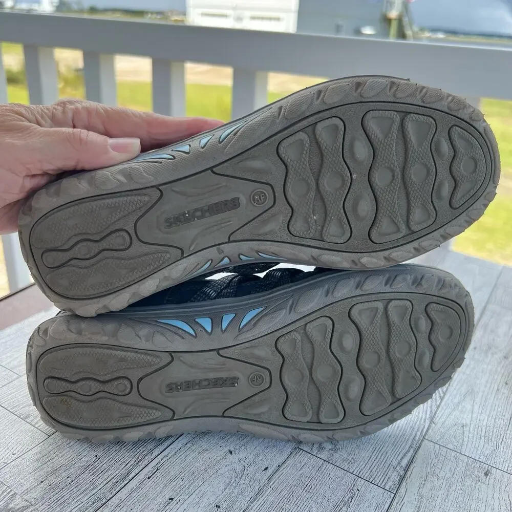 Skechers Reggae Fest Neap Webbing Mesh Fisherman Sneakers Size 7 No Insoles Navy
